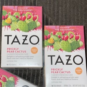 Tazo Prickly Pear Cactus and Hibiscus Herbal Tea bags, 2 boxes, 32 servings NEW
